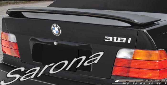 Custom BMW 3 Series Trunk Wing  Coupe & Sedan (1992 - 1998) - $189.00 (Manufacturer Sarona, Part #BM-009-TW)